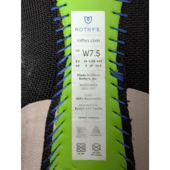 Rothy's Grey Mist Captoe The Point Shoes Women's Size 7.5 Washable Flats - Picture 10 of 10